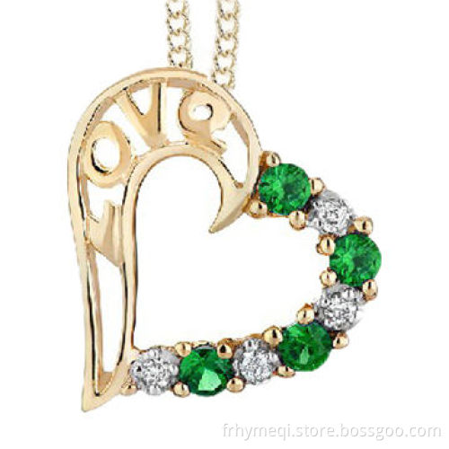 Gold plating heart shape necklace/pendant